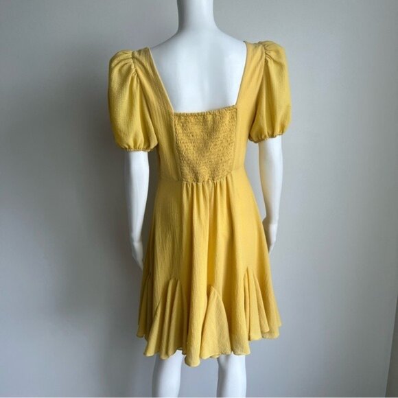 ASTR The Label Puff Sleeve Square Neck Dress - M - Picture 3 of 6